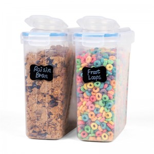 Guarnizione a tenuta stagna al 100% Coperchio in plastica per alimenti per cereali e alimenti secchi BPA per cereali Set per caffè in polvere da 2 pz x 4,0 L