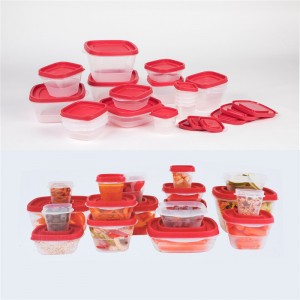 42 pezzi rossi facile trovare coperchi contenitori di stoccaggio di cibo impostato