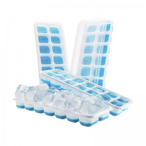 Vassoi di 14 bicchieri di ghiaccio resistenti al silicone facili da rilasciare